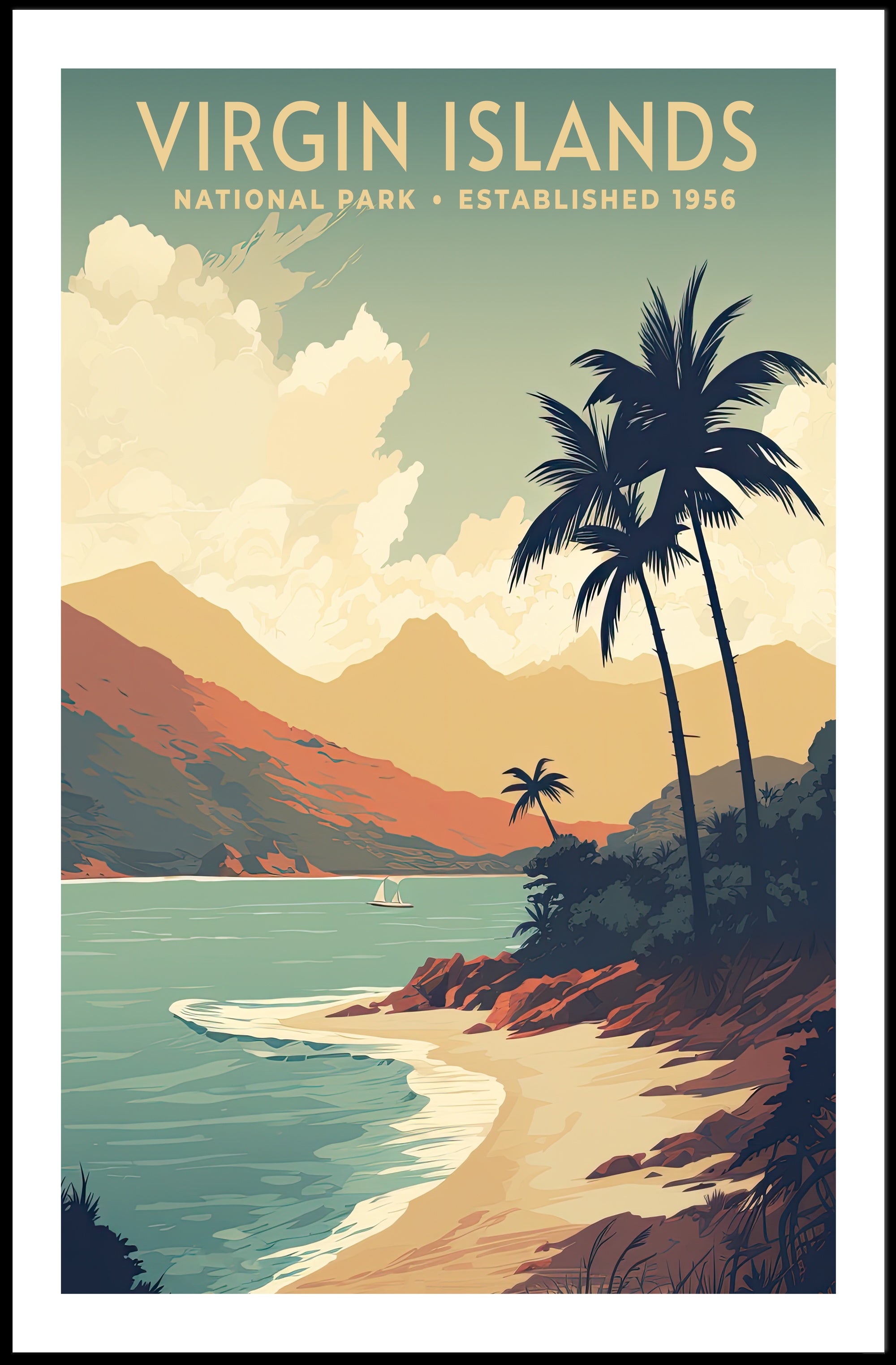 Virgin Islands National Park Vintage Poster Print