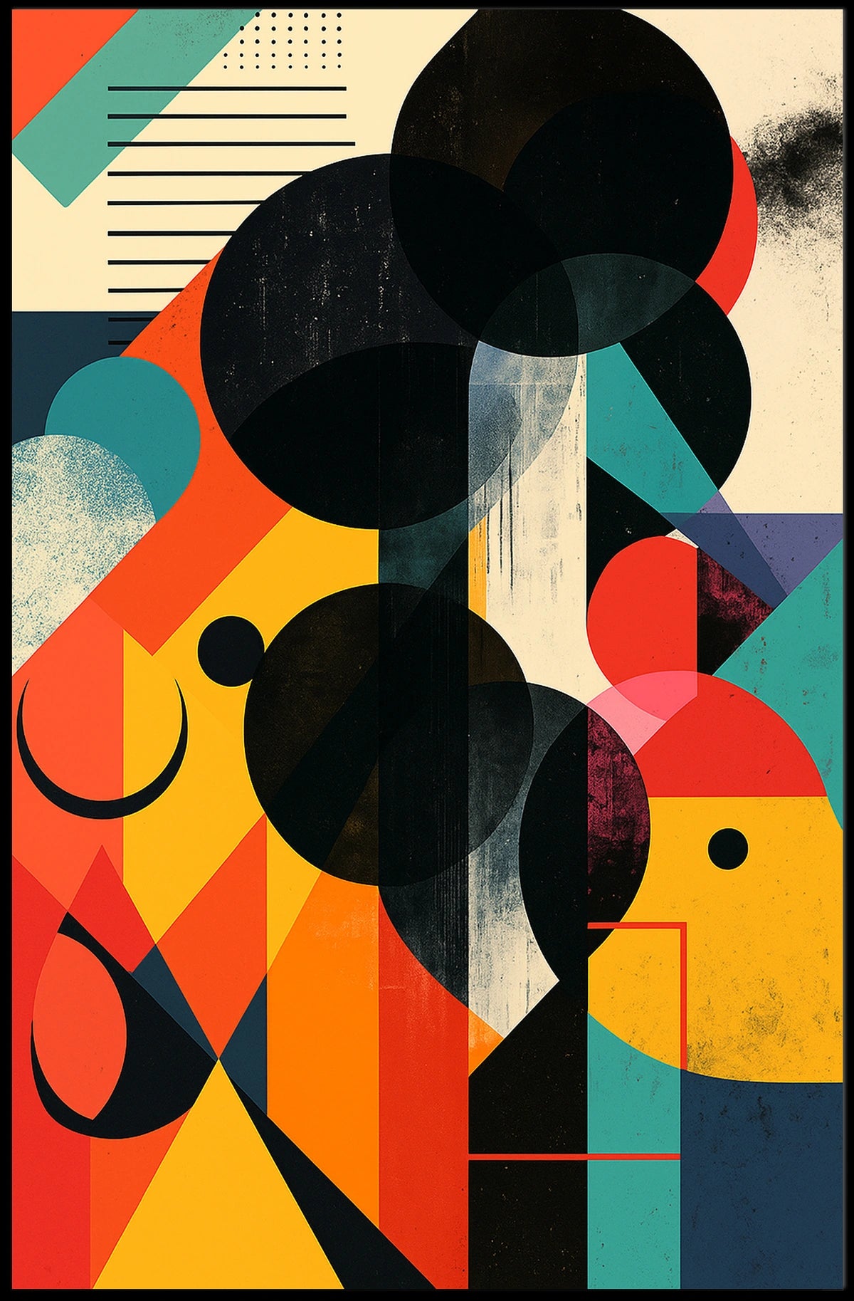 Abstract Geometric Composition Abstract Poster