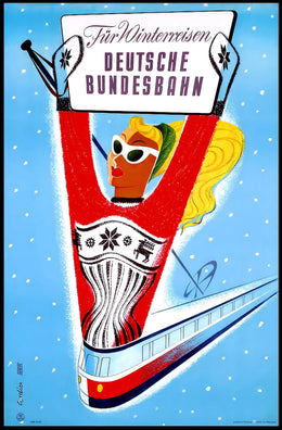 Winter Travel With Deutsche Bundesbahn Poster