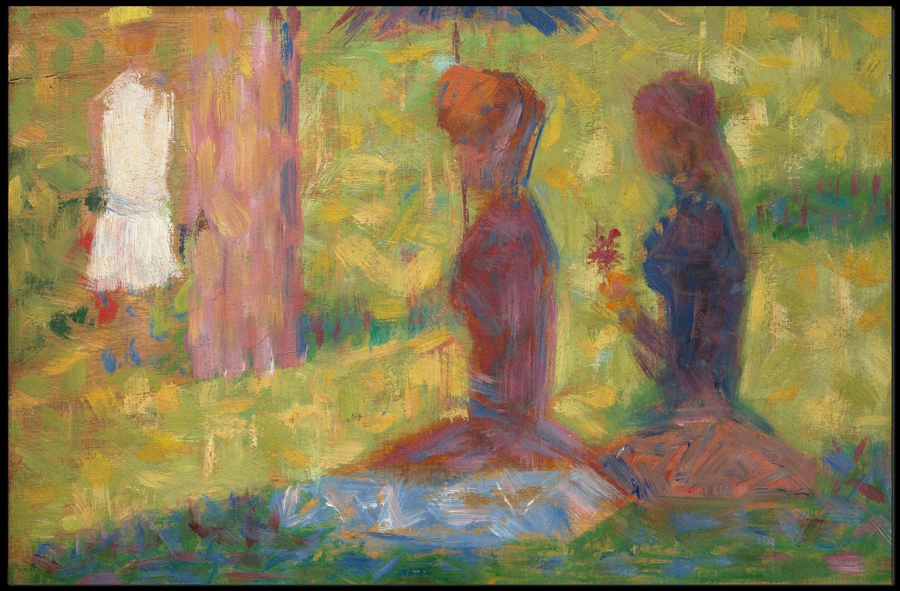 Serene Impressionistic Figures in Nature Artistic Poster