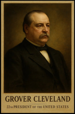 Grover Cleveland Presidential Portrait Historic Art Poster
