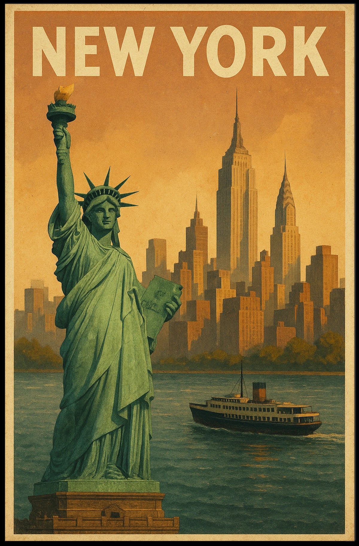 New York Cityscape Poster