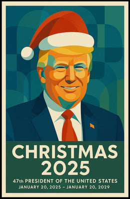 Santa Hat Political Poster Savors Christmas 2025 for Holidays