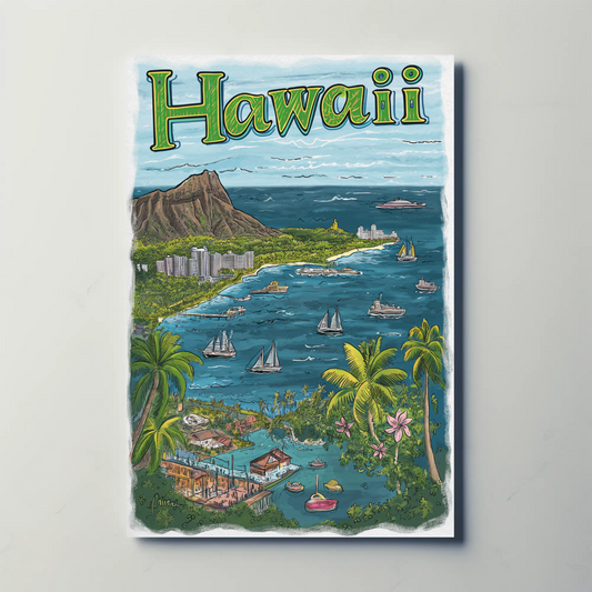 Hawaii Vintage Poster