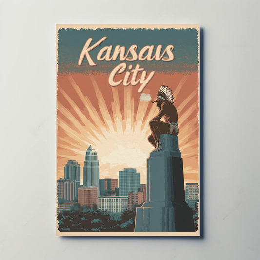 Kansas City Vintage Poster Native Heritage