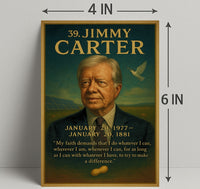Jimmy Carter 39th President Wall Art Print PosterGoat