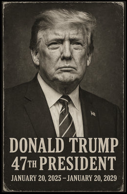 Donald Trump 47th President Patriotic Wall Poster