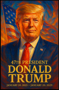 Donald Trump 47th President Patriotic Political or Propaganda Poster