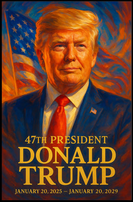 Donald Trump 47th President Patriotic Political or Propaganda Poster