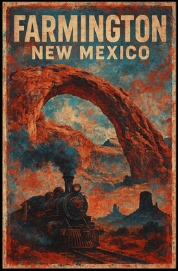 Farmington, New Mexico Vintage Travel Poster