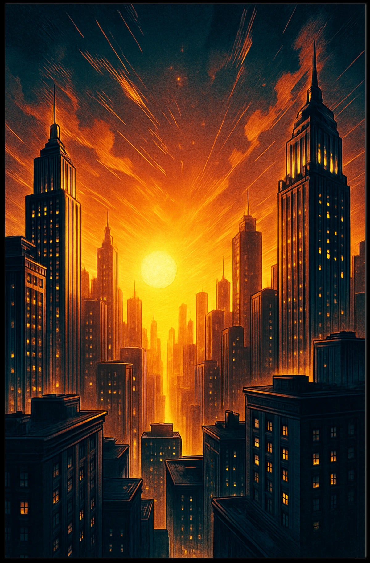 Urban Sunset Poster
