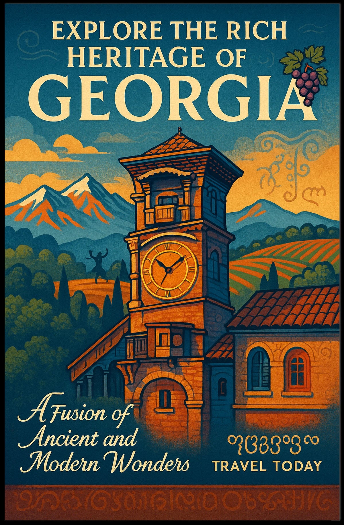 Explore The Rich Heritage Of Georgia Poster