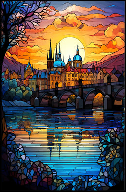 European Cityscape with Gothic Flair Travel Poster