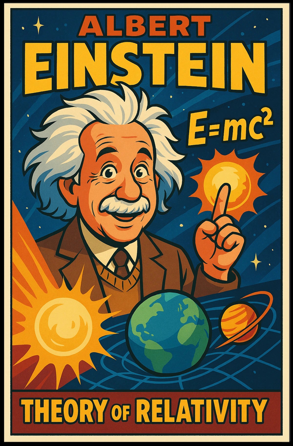 Einstein Relativity Scenic Poster