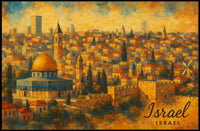 Jerusalem Skyline Artistic Impression Poster