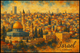 Jerusalem Skyline Artistic Impression Poster