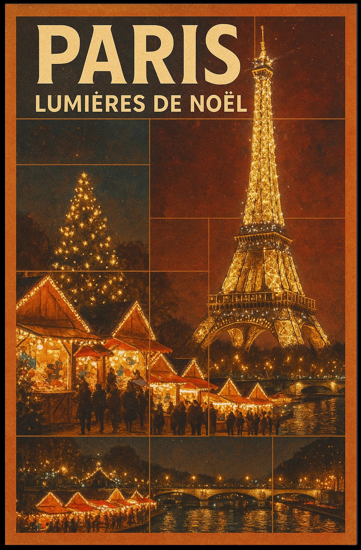 Paris Lumières De Noël Poster
