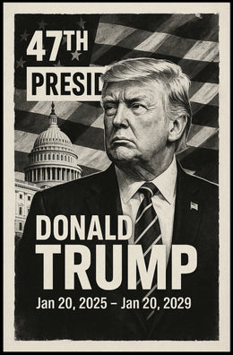 Donald Trump 47th President of the United States Digital Montaje Poster