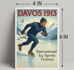 Davos 1913 International Ice Sports Festival Poster PosterGoat