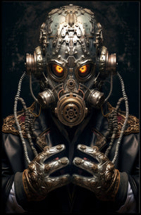 Futuristic Dystopian Survivor Design Futuristic Sci-Fi Poster