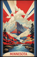 Minnesota Scenic Wilderness in Bold Colors National Park Poster