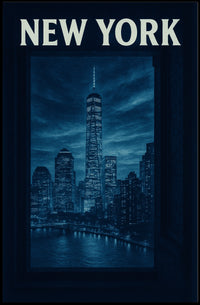 New York Skyline At Night Poster