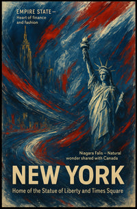 New York Empire State Skyline Poster Modern Wall Art