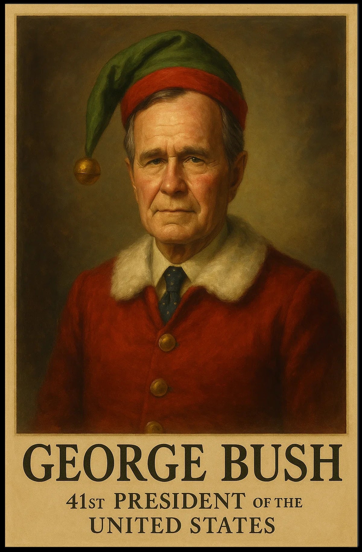 George Bush Santa Pop Art Political or Propaganda Poster