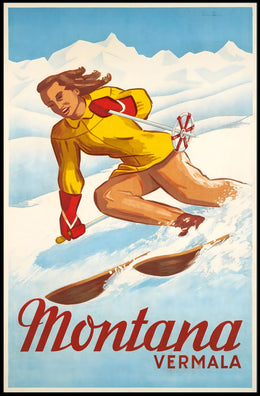 Montana Vermala Ski Poster