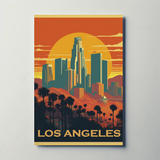 Los Angeles Vintage Travel Poster