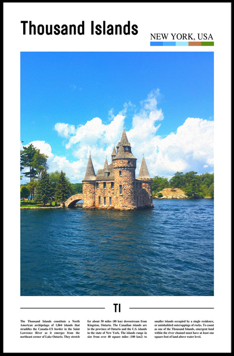 Thousand Islands Castle Travel Poster