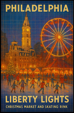 Philadelphia Liberty Lights Poster