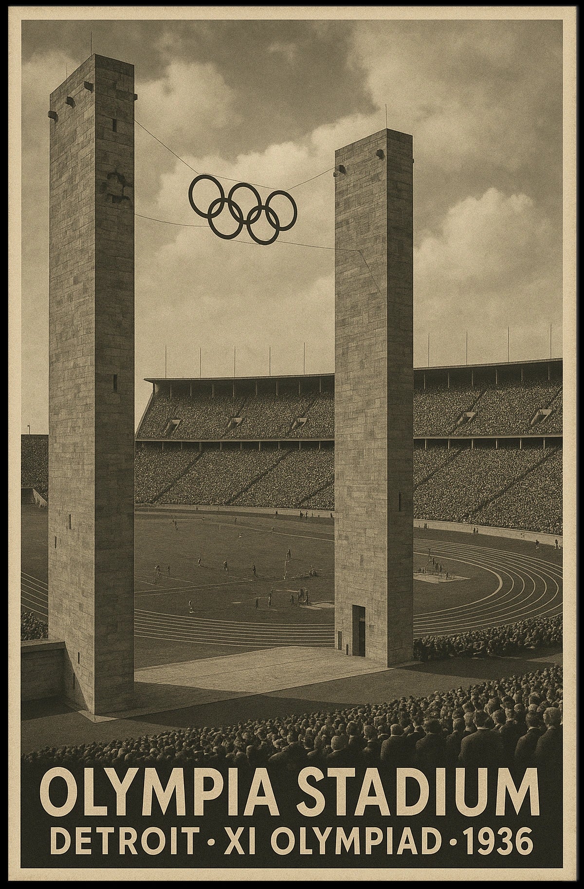Olympia Stadium XI Olympiad 1936 Poster
