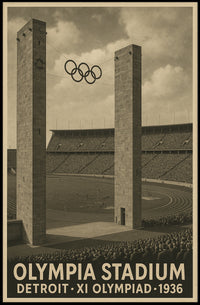 Olympia Stadium XI Olympiad 1936 Poster