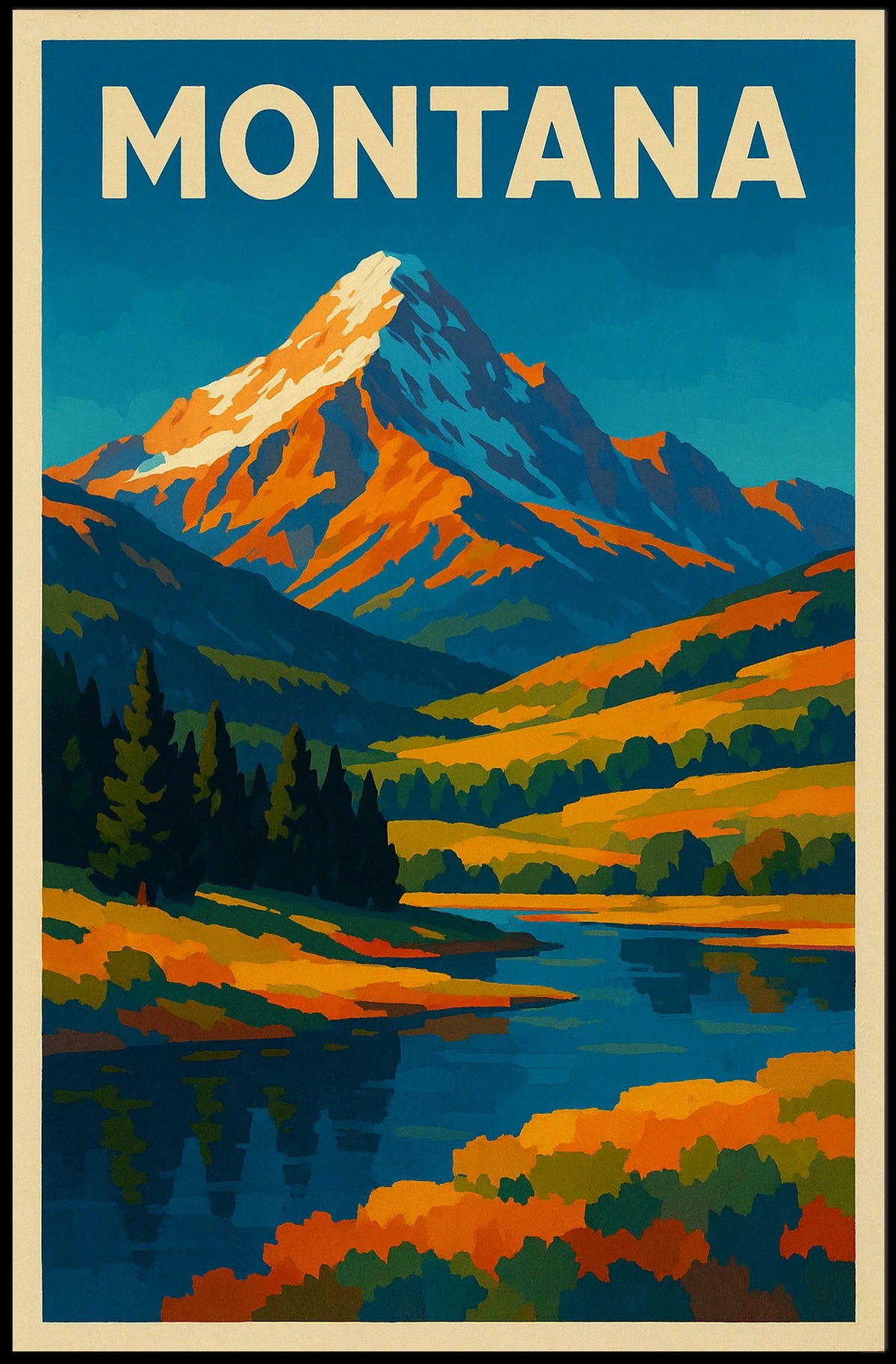 Montana Landscape Poster