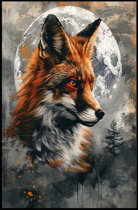 Lunar Fox Poster PosterGoat