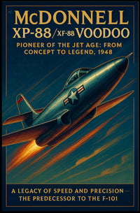 McDonnell XP-88 Voodoo Vintage Aviation Poster