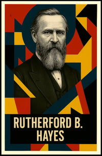 Rutherford B. Hayes 19th President of the United States Abstract Pop Poster
