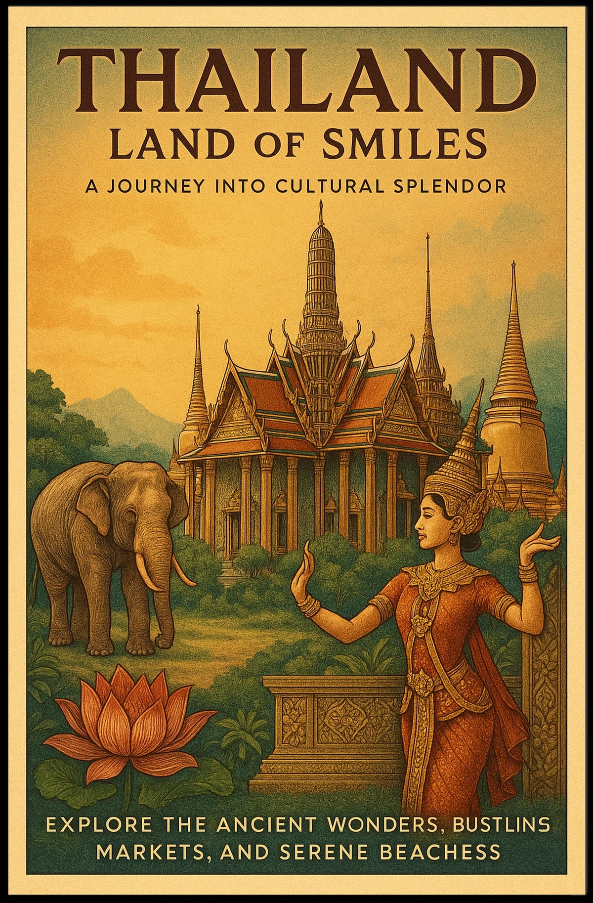 Thailand Land Of Smiles Poster