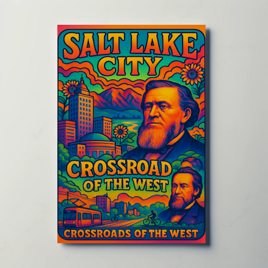 Discover Vibrant Salt Lake City: Retro Travel Poster
