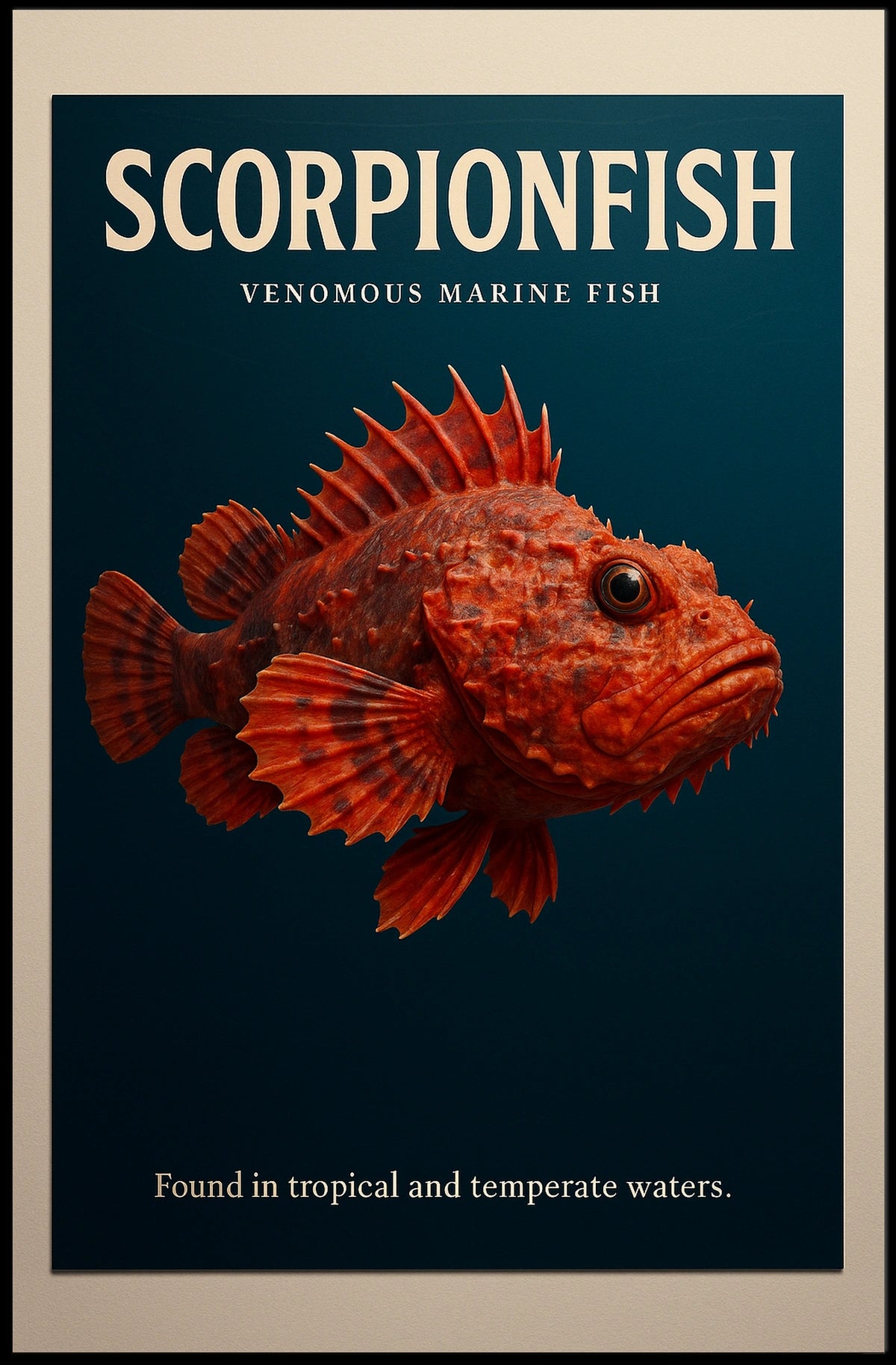 Scorpionfish Venomous Marine Fish Poster