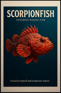 Scorpionfish Venomous Marine Fish Poster