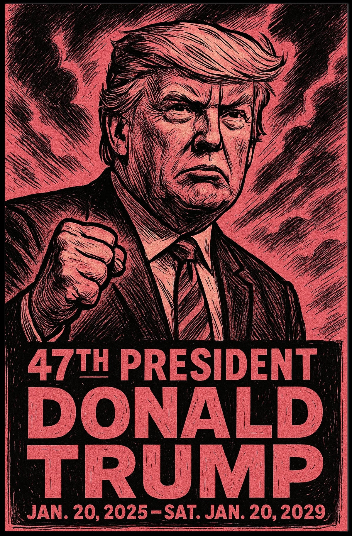 Donald Trump Spirit Resilience Patriot Expressionism Poster