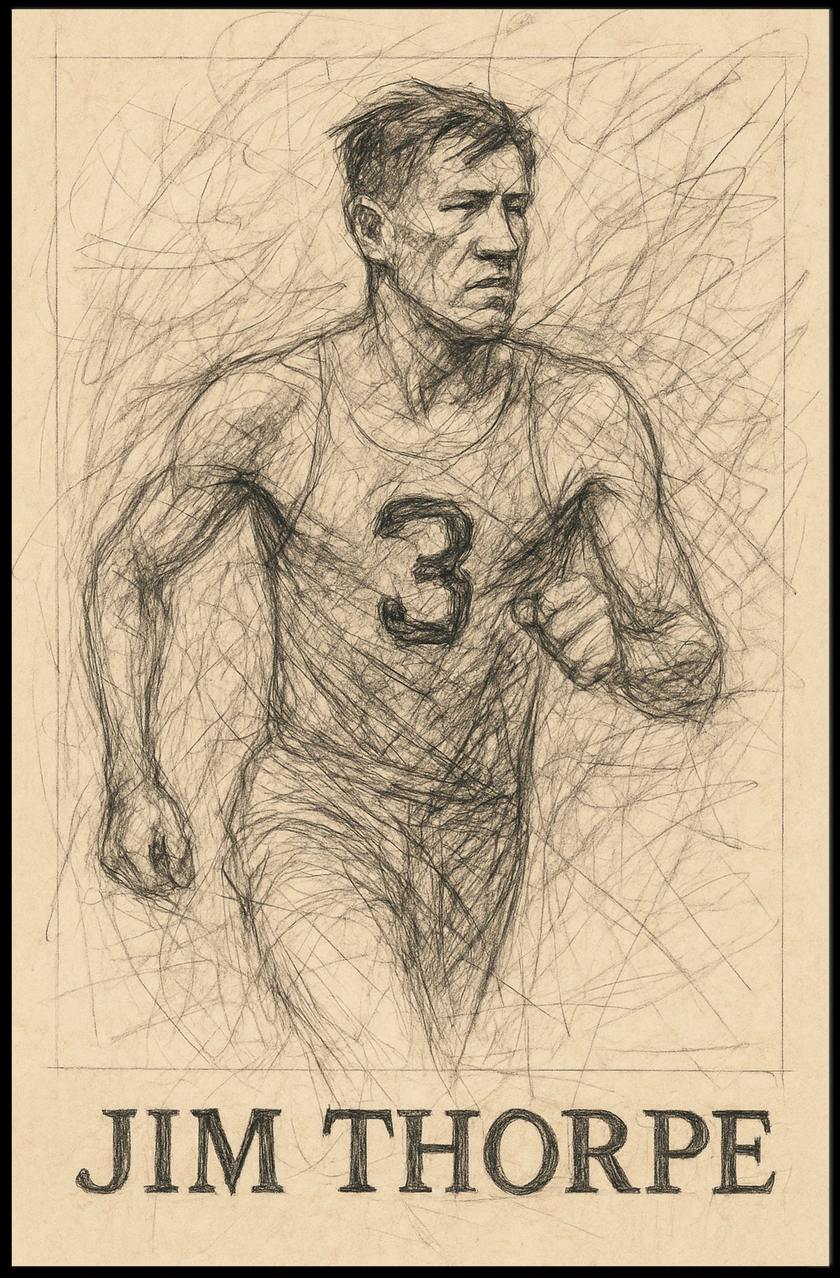 Jim Thorpe Legendary Athlete Poster