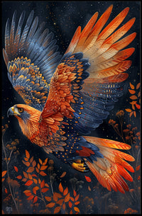Majestic Cosmic Bird Art Poster: Nature's Freedom