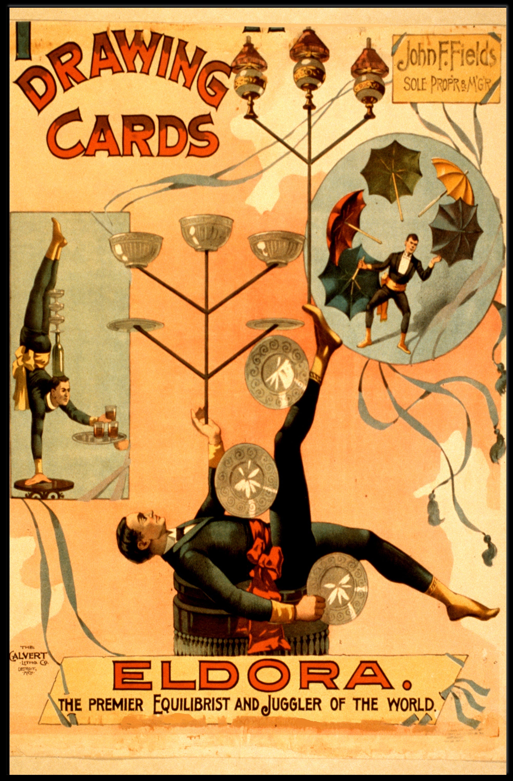 Eldora's Vintage Circus Juggling Extravaganza - Cultural or Heritage Poster