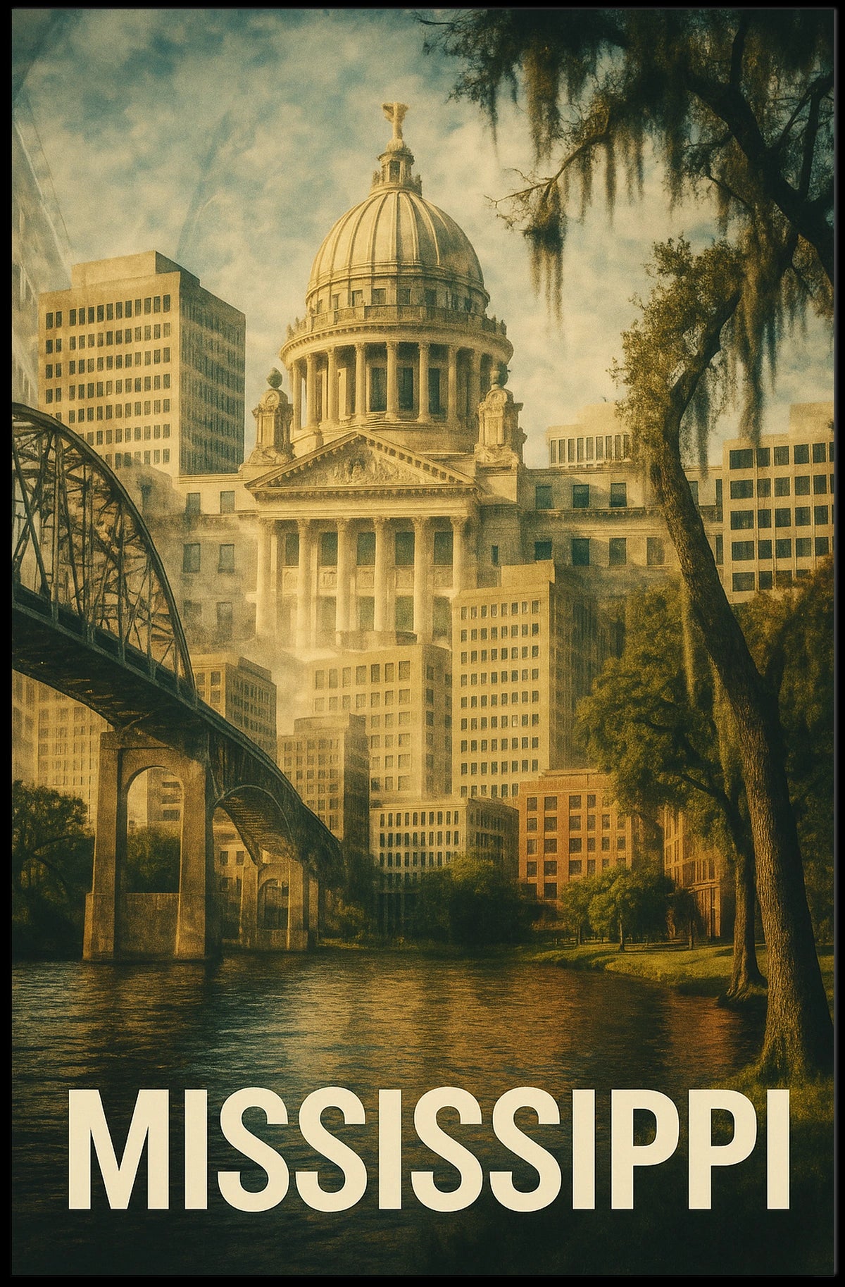 Mississippi State Capitol Poster