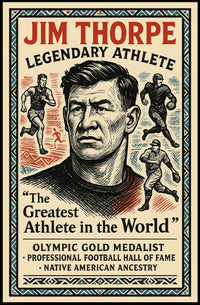 Legendary Athlete The Greatest in the World Jim Thorpe Poster