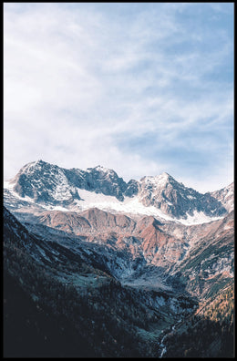 Majestic Alpine Landscape Photorealistic Mountain Poster