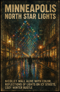 Minneapolis North Star Lights Poster